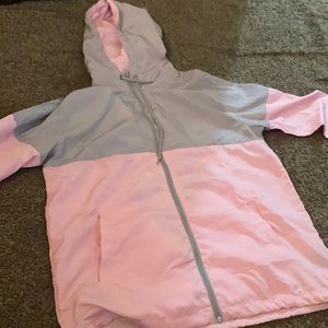 pink & gray windbreaker